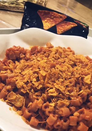 صورة لوصفة مكرونة بشبس الدوريتوس 🍝🍟