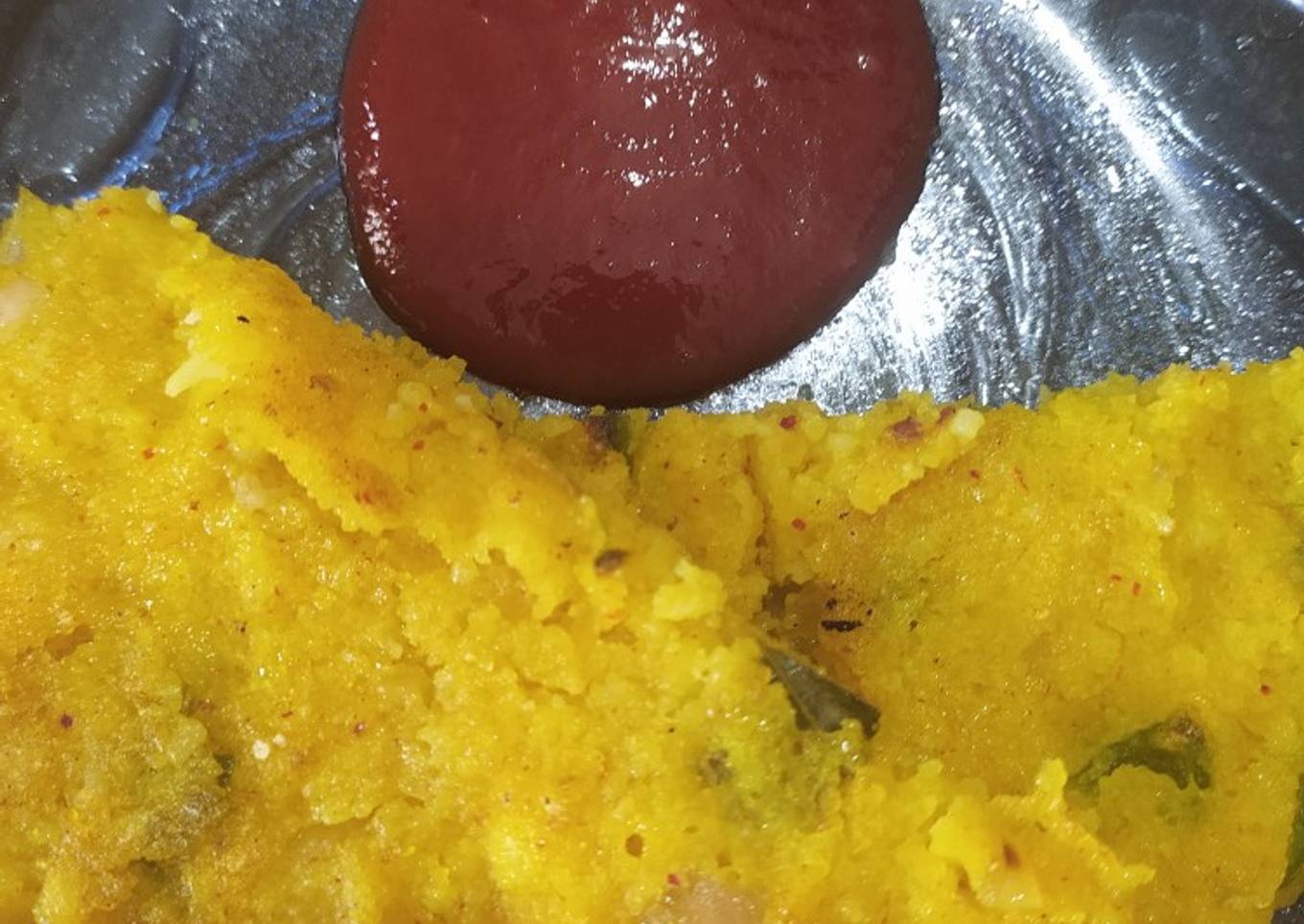 Leftover rice uttapam.