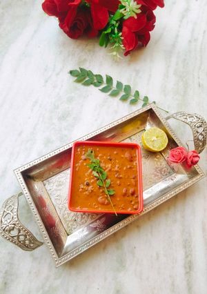 A picture of Urad daal tadka Black gram Dal/ Maa ki dal / Kaali dal.