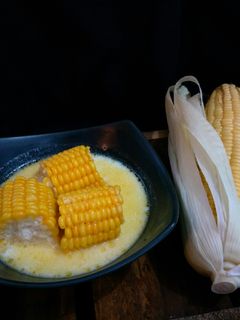Foto resep Jagung Rebus Kuah Susu Mentega
