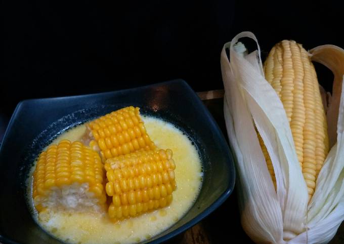 Resep Jagung Rebus Kuah Susu Mentega Oleh Linah Wibowo Cookpad