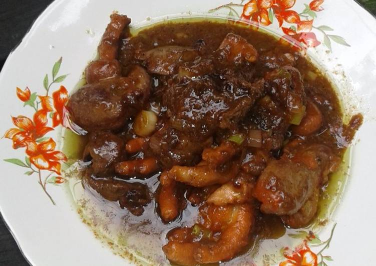 Hati Ayam & Ceker Saos Tomat (menu buat suami)