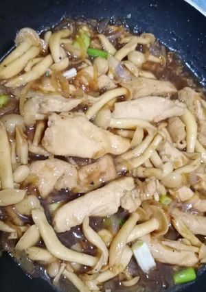 Foto resep 5. AYAM JAMUR SAUS TIRAM