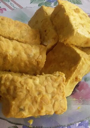 Foto resep Tempe tahu bumbu ungkep kuning