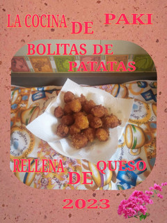 Una foto de Bolitas de patatas rellena de queso a mi manera