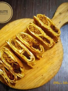 Foto resep 38 Omelette isi Abon & Mie