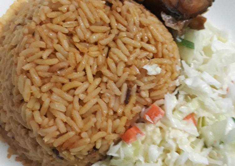 Recipe of Homemade Jollof rice and coslaw