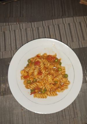 A picture of Coconut Pasta and peas.