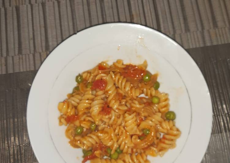 Coconut Pasta and peas