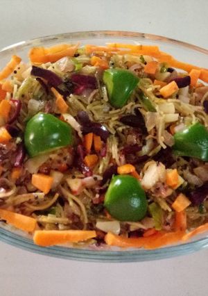 A picture of Spinach vermicelli biryani.