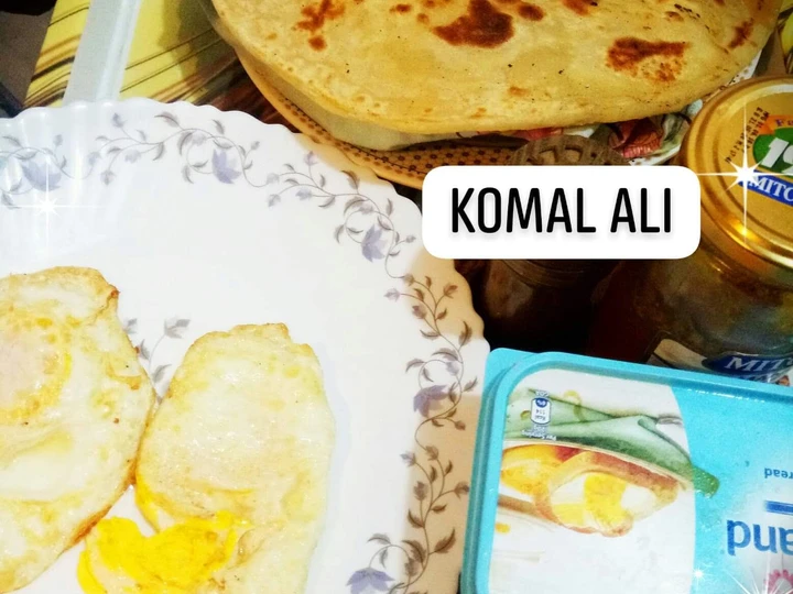 Easy Steps to Make Recipes Half fry Egg paratha and tea the Delicious Tasty.