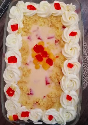 A picture of Mango custard delight 🥭🥭.