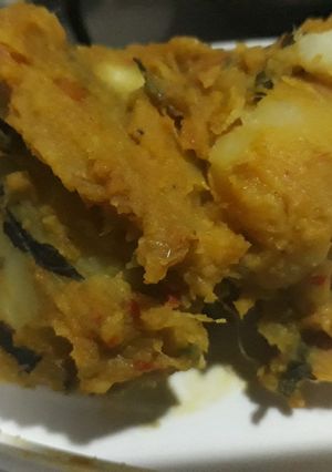 A picture of Sweet potatoe porriage.