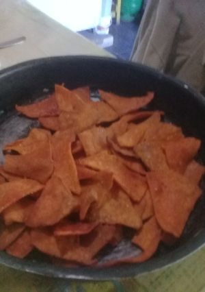 Una foto de Nachos caseros