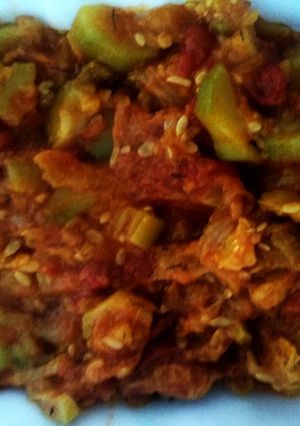 عکسی از دستور خوراک کدو و گوجه 😋