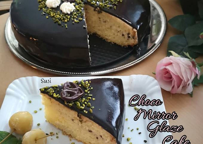Resep Choco Mirror Glaze Cake, Sempurna