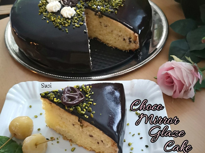 Resep Choco Mirror Glaze Cake, Sempurna