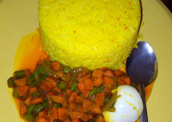 Recipe of Quick Curry rice and carrot sauce