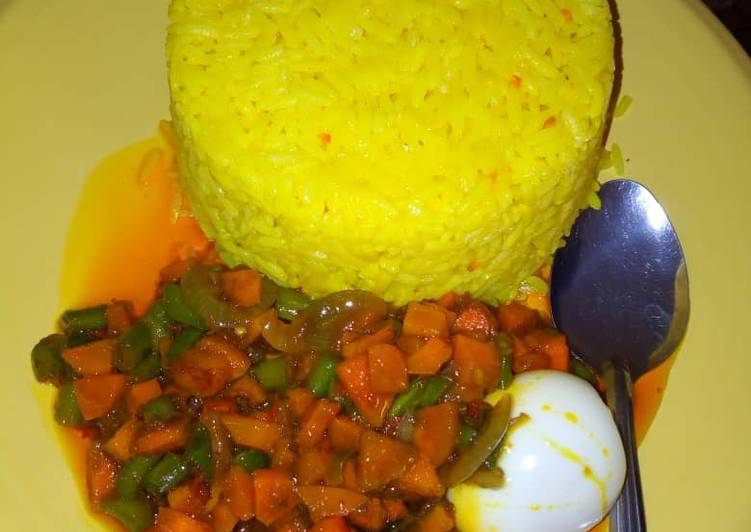 Recipe of Perfect Curry rice and carrot sauce