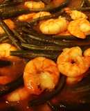 Stir- Fried Garlic Shrimp with String Beans