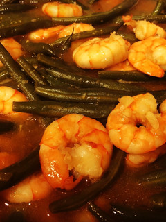A picture of Stir- Fried Garlic Shrimp with String Beans.