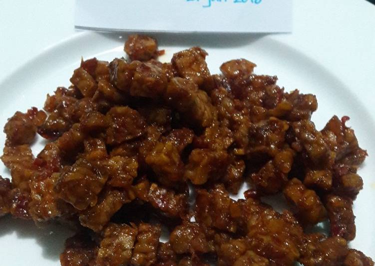 Resep Orek tempe saus tiram Anti Gagal