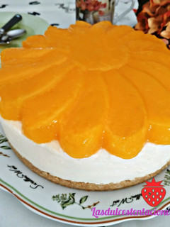 Una foto de Tarta de Melocotón y Coco