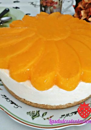 Una foto de Tarta de Melocotón y Coco