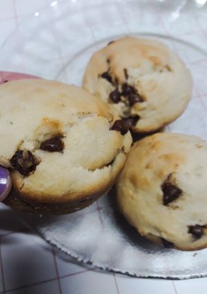 Una foto de Muffin de manzana con chips de chocolate