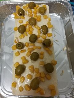 Una foto de Pastel frío con pan de molde
