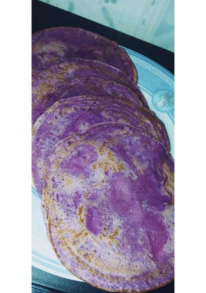 A picture of Purple pancakes #4weekschallenge #charityrecipe.