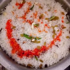 Chicken biryani A picture of Chicken biryani.