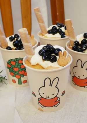 A picture of Cute 'Bubble Milk Tea Chiffon Cupcakes' to Eat.