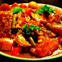 A picture of Mike's Peppered Beef Stew.