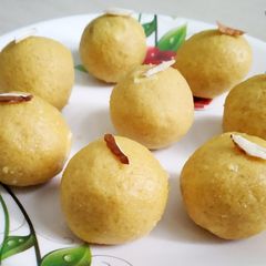 A picture of Perfect recipe and tips for market style besan laddu.