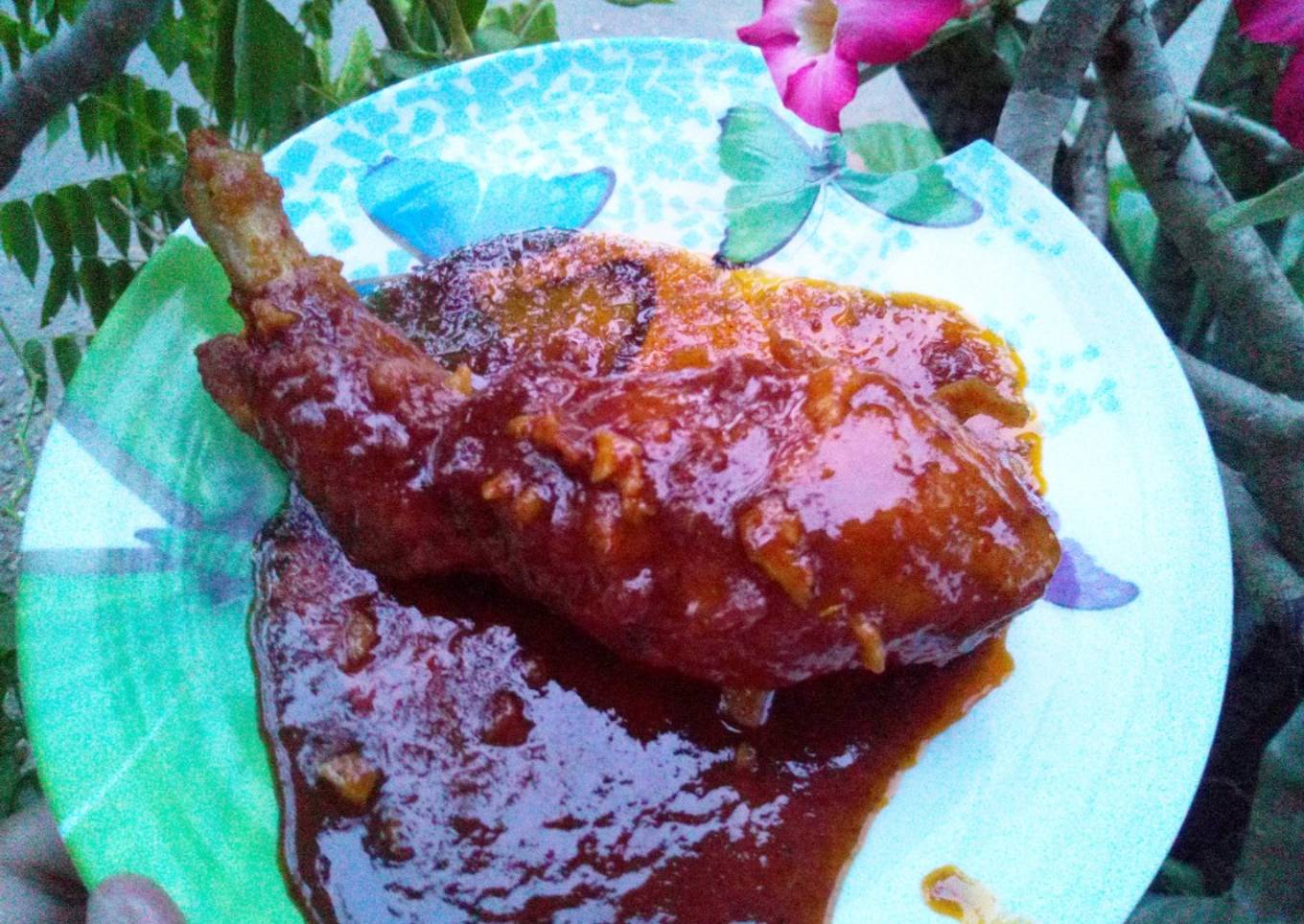 Ayam goreng bumbu korea tanpa saus kochujang
