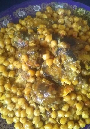 صورة لوصفة الكرعين بالحمص على طريقتي 😋👌