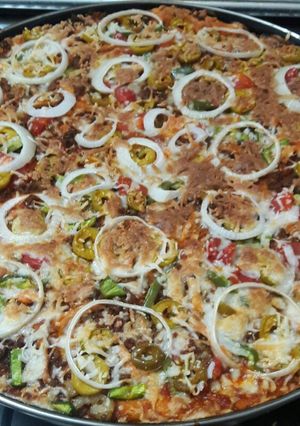 صورة لوصفة بيتزا الطعم خيالي 😋😋