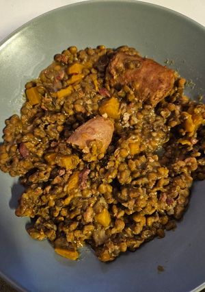 Une photo de Saucisses aux lentilles au Cookeo