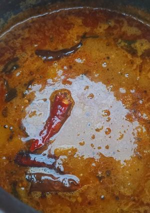 A picture of Mathanga puli curry.