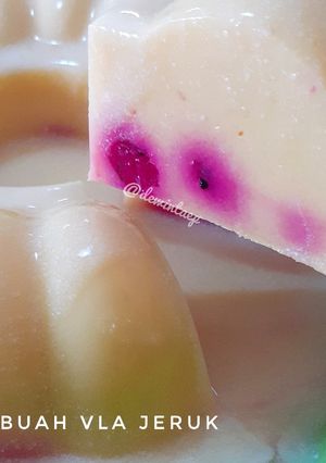 Foto resep Puding Buah vla Jeruk