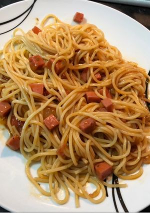 Spagetti párizsival recept fotója