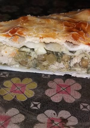 Una foto de Tarta de pollo con acelga