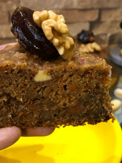 A picture of Eggless No Sugar Treat For Christmas – Whole Wheat Carrot Dates Walnut Cake In Cooker.