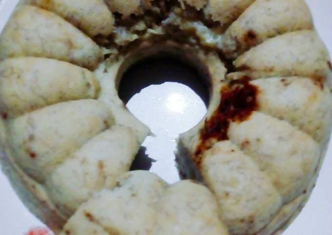 Bolu pisang kukus no mixer