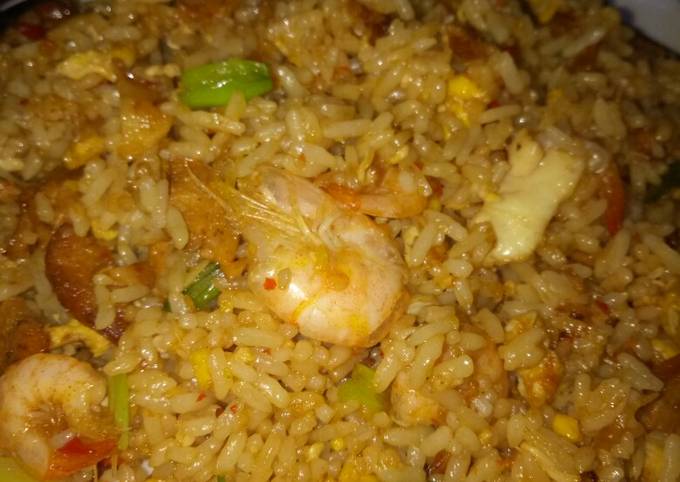 Cara Memasak Resep Nasi goreng seafood rumahan