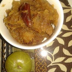 A picture of Dates/khazoor Amla Chutney.