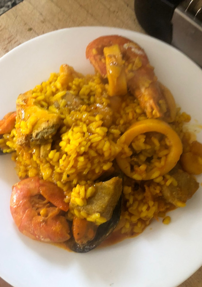 Una foto de Arroz de marisco