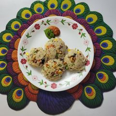 A picture of Mix Vegetable Vermicelli idli.