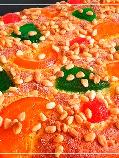 Una foto de Coca de Sant Joan de frutas sin gluten